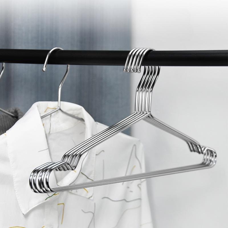 Combo 10 móc treo quần áo inox 304 loại dày móc phơi quần áo người lớn kích thước 40cm