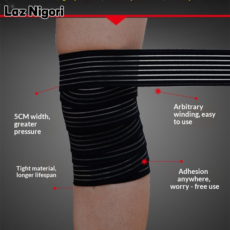 Laz Nigori 5cm Wide Multi-Use Self-Adhesive Elastic Bandage for Knee, Wrist, Ankle Support - Strong Compression, Reusable, Durable Material ราคา 38 บาท*ส่งฟรี