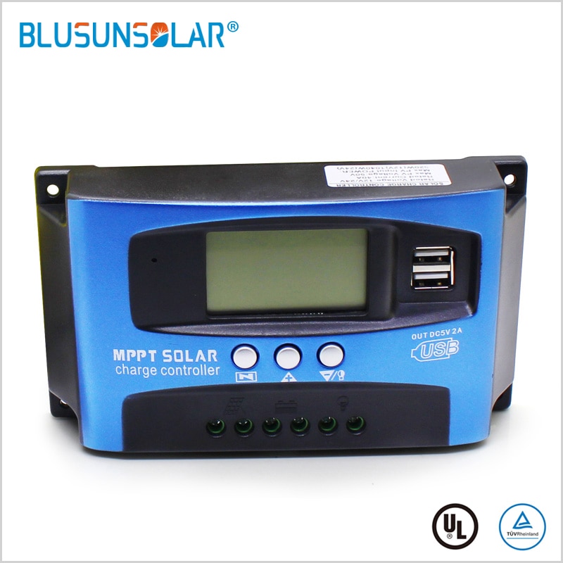 【】 Mppt Solar Charge Controller Dual Usb Lcd Auto Solar Cell Panel Charger Regulator Mppt 60a 30a 40