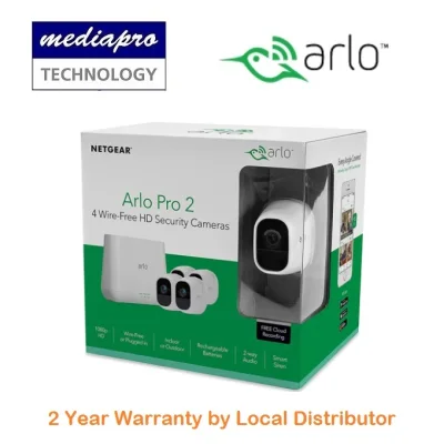 Arlo Pro 2 Smart Security System with 4 Cameras ( VMS4430P ) - Warranty by SG Distributor