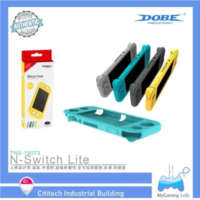 [SG Wholesaler] TNS-19073 DOBE Nintendo Switch Lite Silicon Protective Case Cover Anti-Slip Cases For NS Mini Console
