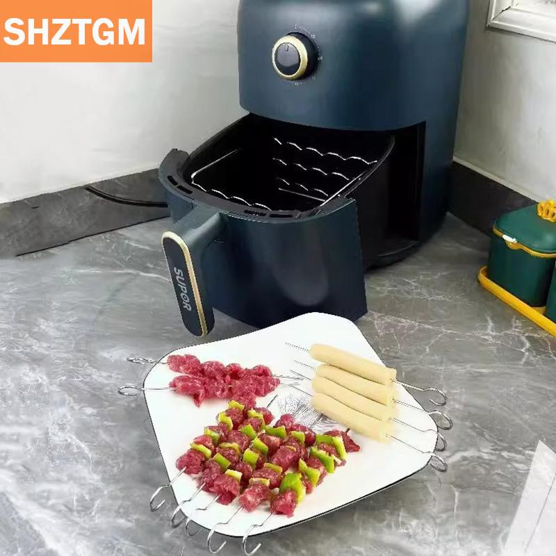 [COD] SHZTGM หม้อทอดไร้น้ำมันสแตนเลสหลายพินแนวตั้งขาเสียบบาร์บีคิวอุปกรณ์ทอดอากาศสำหรับย่างเครื่องมือในครัว ราคา 68 บาท*ส่งฟรี
