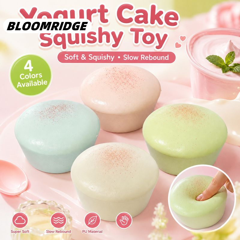 Bloomridge Yogurt Cake-Shaped Squishy Toy Soft and Flexible Reduce Stress with High-Quality Pu Material. ราคา 77 บาท*ส่งฟรี