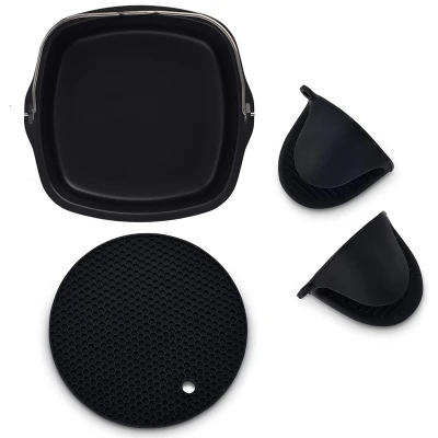 Air Fryer Non-Stick Baking Pan for Philips Airfryer,Power Airfryer, Cozyna,Silicone Oven Mitts Air Fryer Accessories