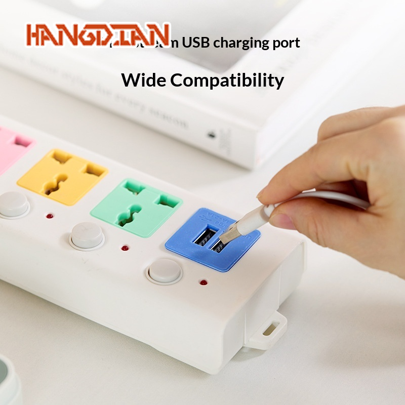 HANGDIAN Multi-Port Power Strip with USB Charging for Home Use ราคา 93 บาท*ส่งฟรี