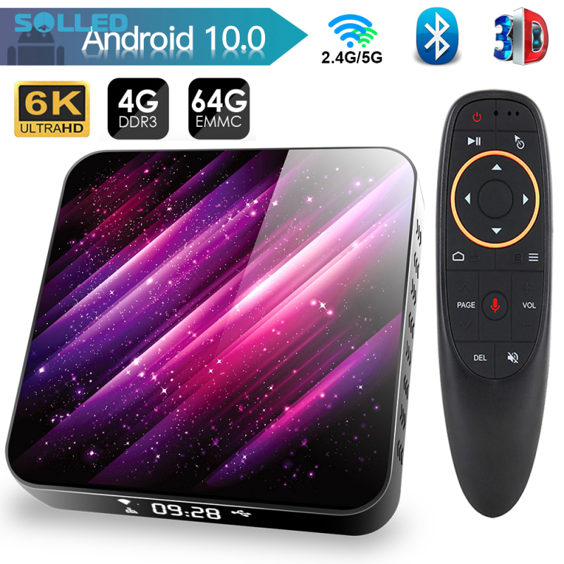 Tp03 TV Box H616 Android 10 4 + 32G D video 2.4G 5GHz Wifi Bluetooth Bộ giải mã TV thông minh