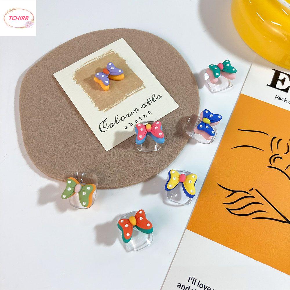 TCHIRR Charm Dễ thương Đáng yêu Nhật Bản Trang trí móng tay bằng nơ Đồ trang trí tự làm Nơ chấm sóng Đồ trang sức nghệ thuật làm móng
