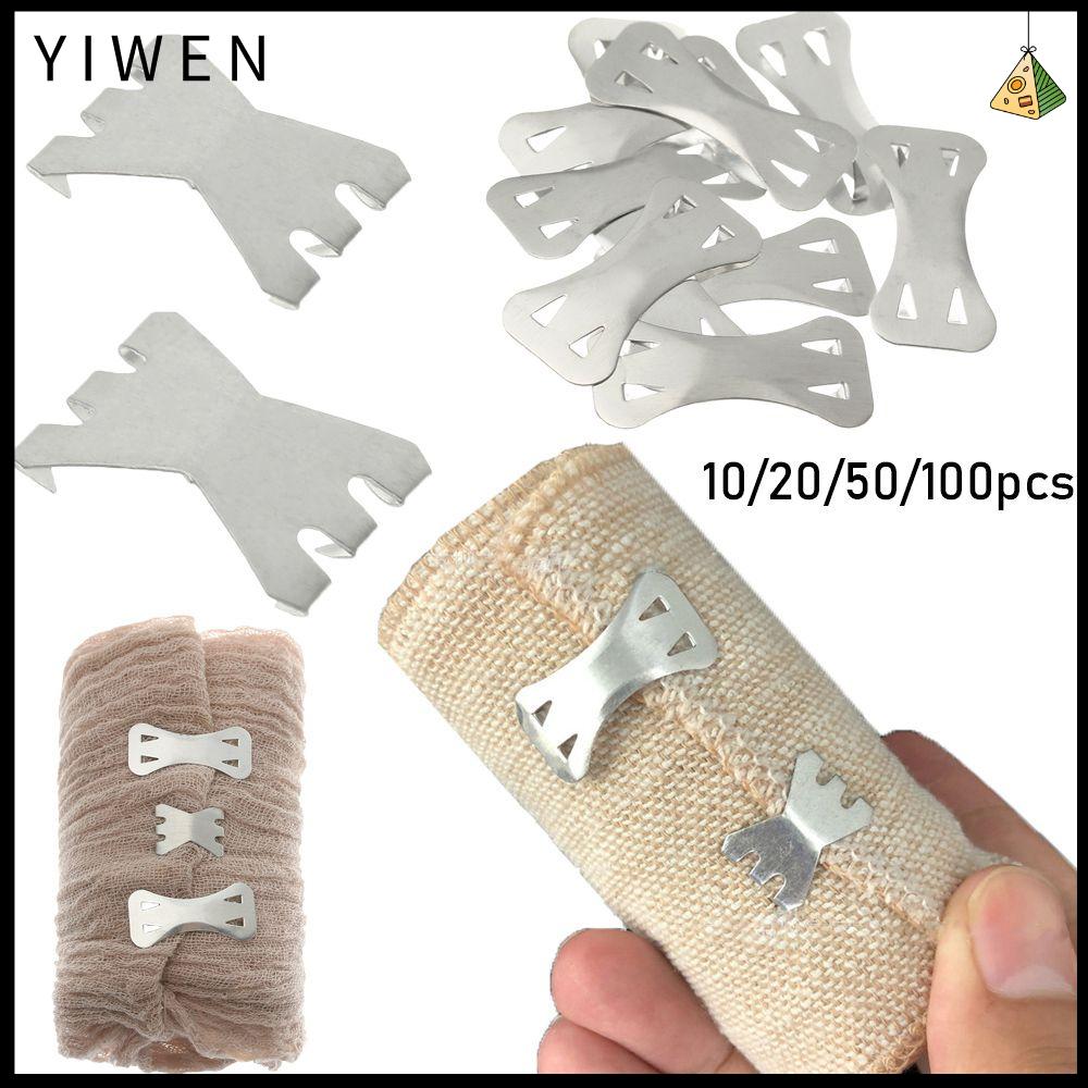 YIWEN 10 20 50 100pcs Aluminum Wrap Stretch Elastic Bandage Buckle First