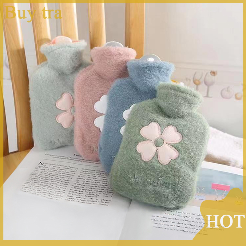 [Buytra] 1000ML Hot Water Bag Warm Belly Hands Cute Warm Water Bag Hand Warmer Flower Hot Water Bottle Bag Water Warmer ราคา 134 บาท*ส่งฟรี