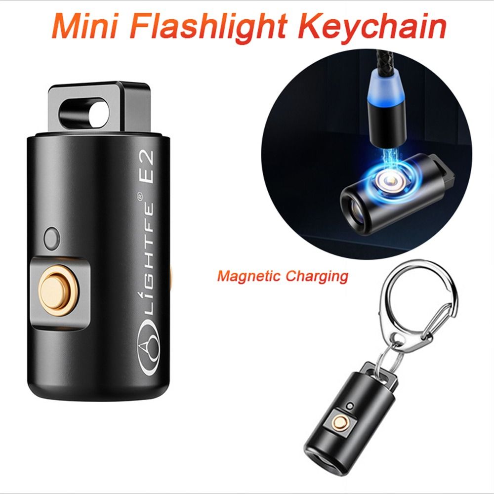 AROMAL 6 chế độ nhấp nháy SOS Đèn pin mini móc khóa 6g Sạc từ tính USB Đèn lồng cắm trại Chống nước IPX6 Đèn làm việc Chạy trốn