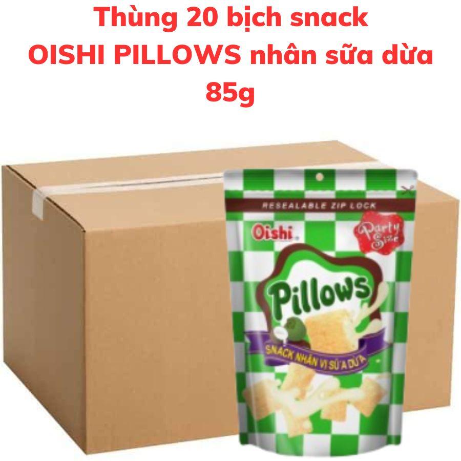Bánh snack OISHI PILLOWS nhân sữa dừa bịch 85g