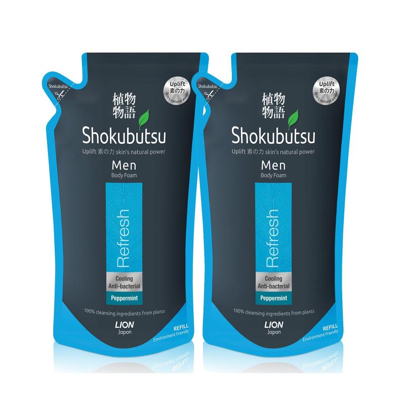 Buy Shokubutsu Men Body Foam - Refresh 600ml x 2 Singapore