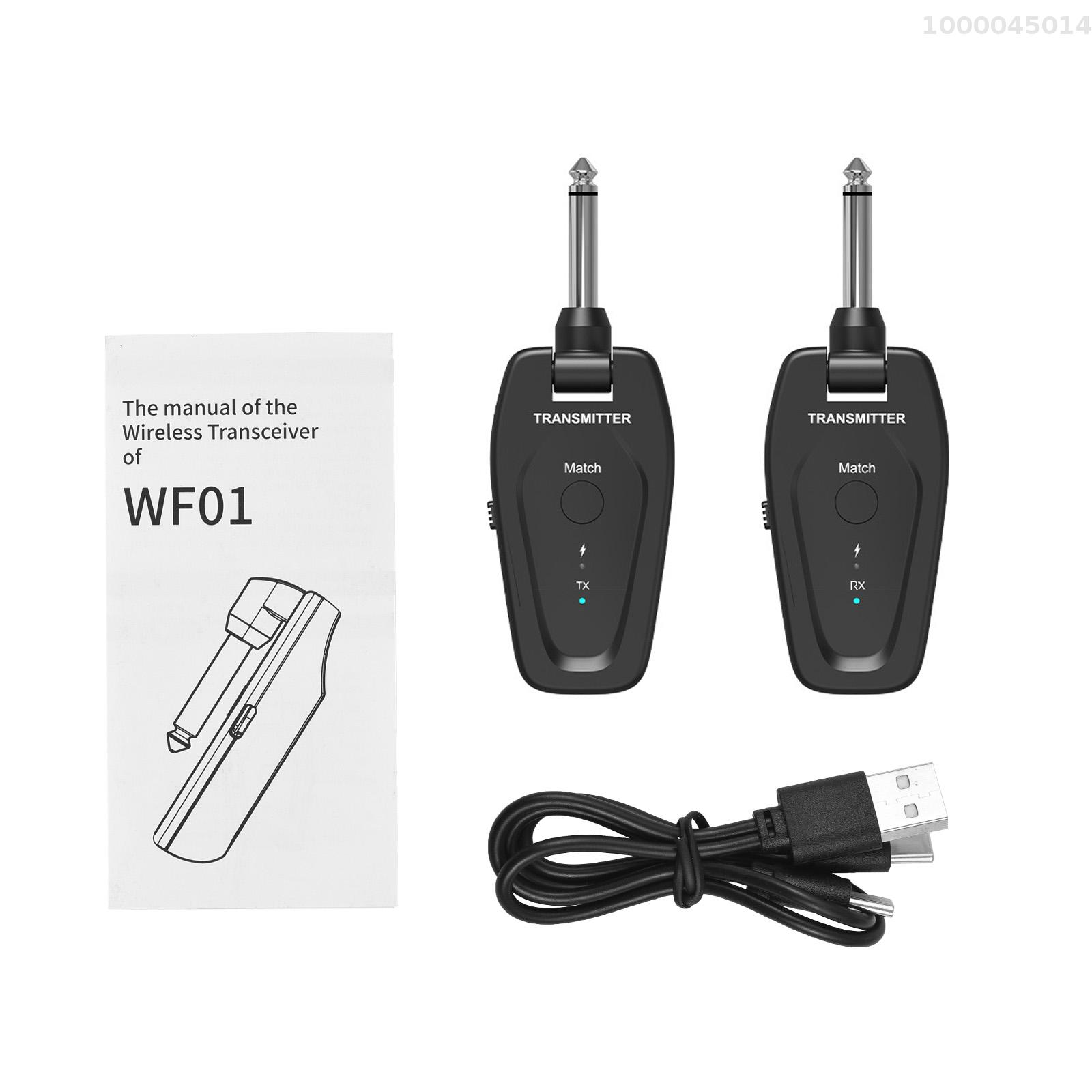 UHF Wireless Transmitter & Receiver Wireless System Rechargeable Audio TX