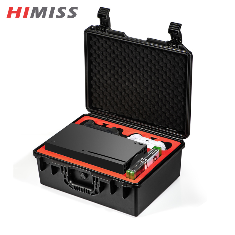 HIMISS Protective Waterproof Case Anti-collision Portable Storage Bag Hard Shell Carrying Case Dust-proof Travel Carrying Storage Case Compatible For Xbox Series X Game Console Accessories ราคา 3,376 บาท*ส่งฟรี