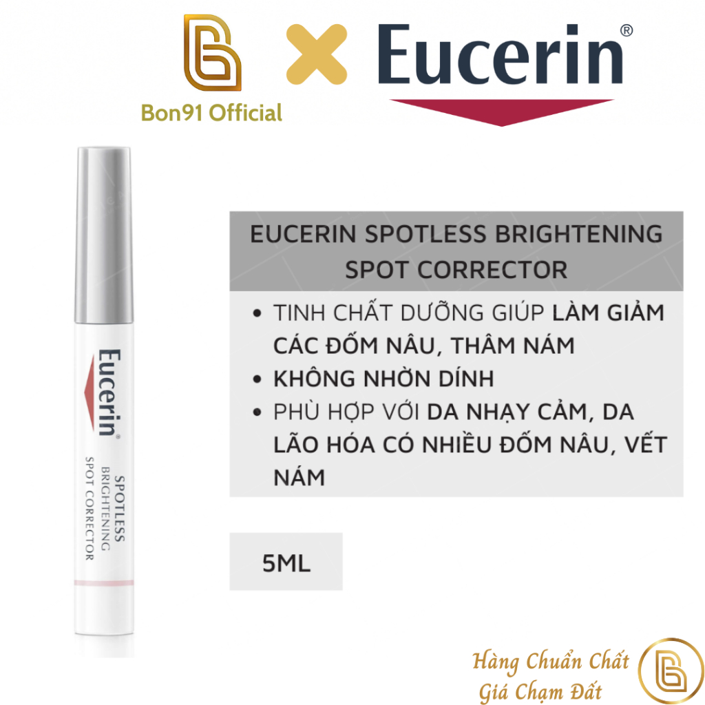 Bút chấm nám Eucerin Spotless Brightening Spot Corrector 5ml giảm đốm nâu sau 2 tuần