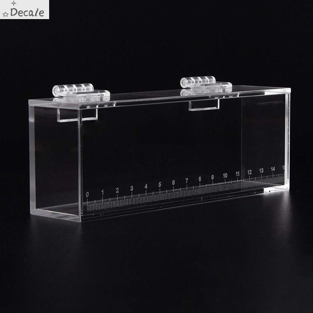 DECALE Mini Hộp xem cá Trong suốt Tiểu cảnh Bát cá vàng để bàn Bể cá chiến đấu Chống bụi Bể nuôi cá Dành cho gia đình/văn phòng