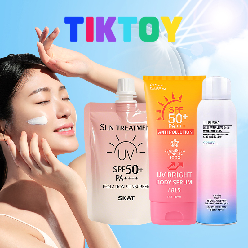 Tiktoy Sunscreen Spray, Sunscreen Cream Spf 50 Pa+++, Body Sunscreen, Face Sunscreen, Protects the Skin from Uv Rays.