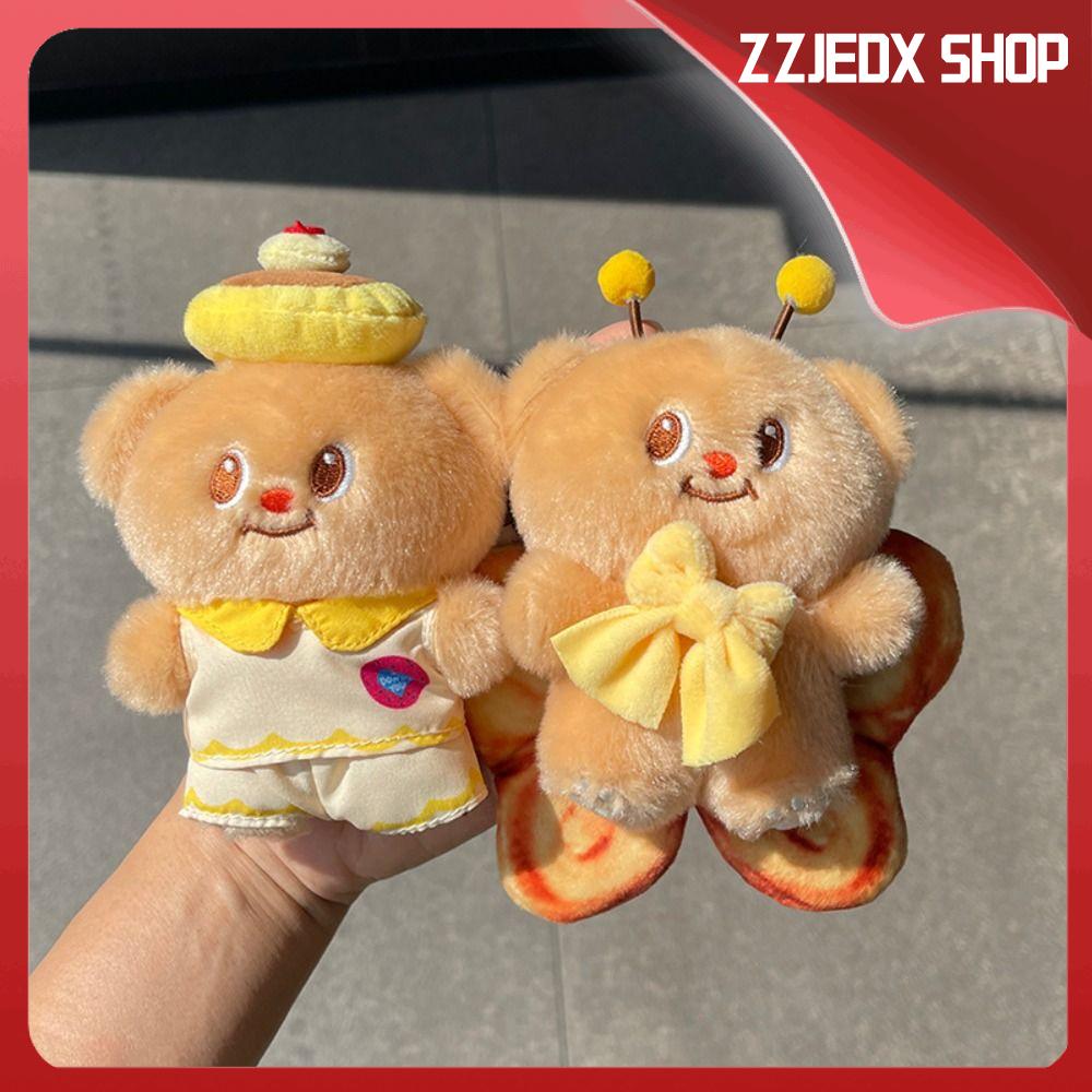 ZZJEDX SHOP Hoạt hình Móc khóa nhung lông hình gấu bơ Loạt đầu bếp món tráng miệng Bướm Móc chìa khóa xe ô tô Sáng Tạo Hộp mù đồ chơi nhồi bông Quà Tặng