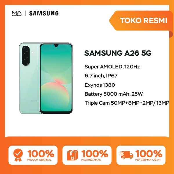 Samsung A26 5G 8/256GB Garansi Resmi Harga 3,999,000 rupiah*Gratis Ongkir
