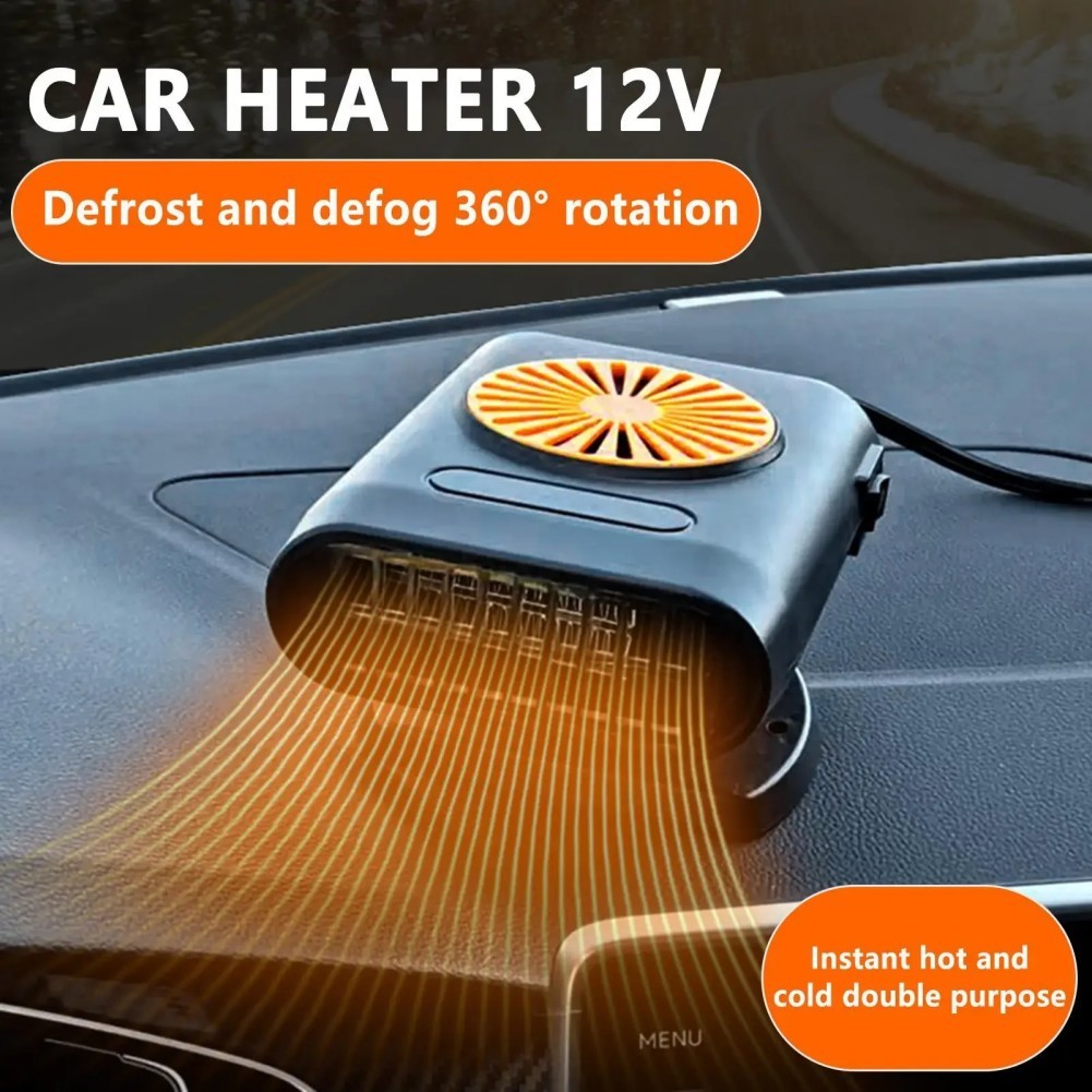 [Phong cách thời trang tự động] Thiết bị khử Máy Sưởi Ô Tô 12 Volt 200W nhỏ gọn kính chắn gió tự động cầm tay loại bỏ sương mù