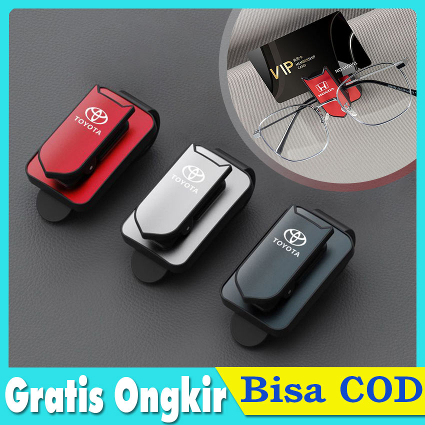 Penjepit Kacamata Jepitan Kacamata Mobil Clip Sunvisor Car Sunglasses Holder Sun Visor Dengan Logo Toyota Honda Dll Giá 39,000 Đồng*Miễn phí vận chuyển