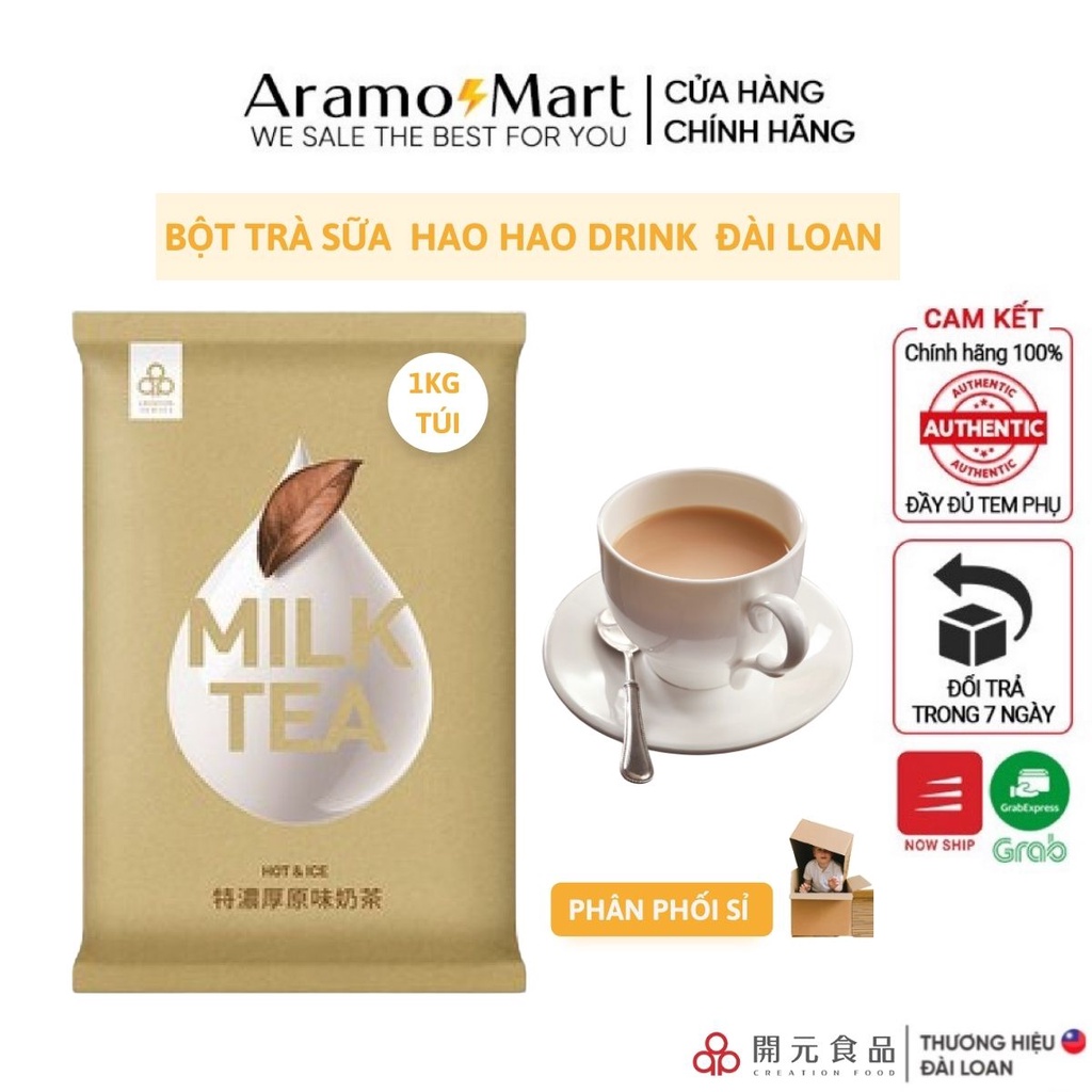 Bột Trà Sữa Hao Hao Drink Milk Tea Đài Loan - Thơm Ngon Chuẩn Vị Tiện Lợi Mỗi Ngày (1kg)