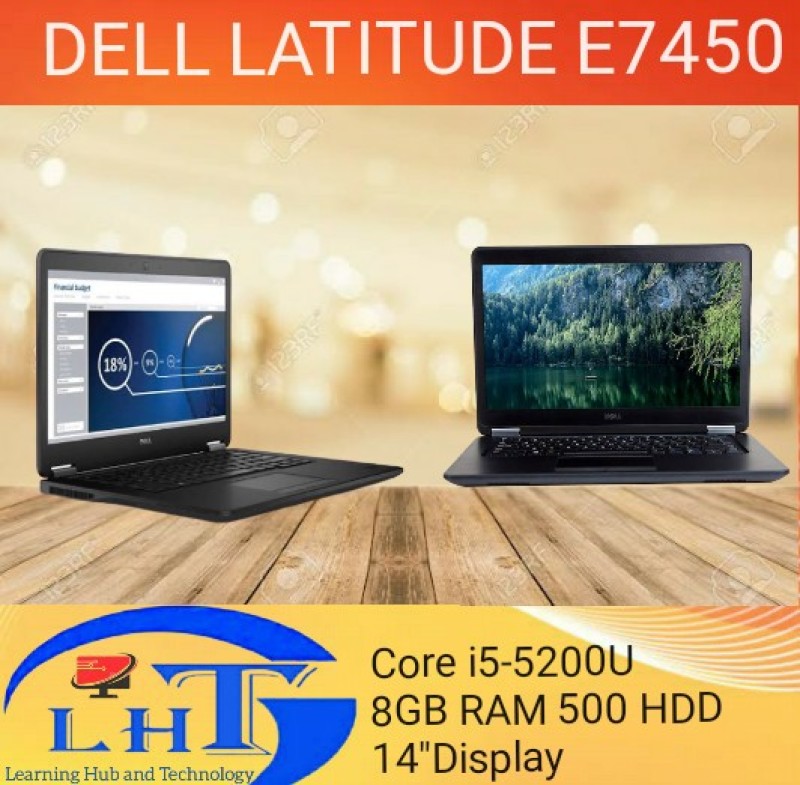 DELL Latitude E7450 Core i5-5200U 5th Generation / 8GB RAM / 500GB HDD / 14.0 display/ Webcam / Windows 10 (Refurbished)