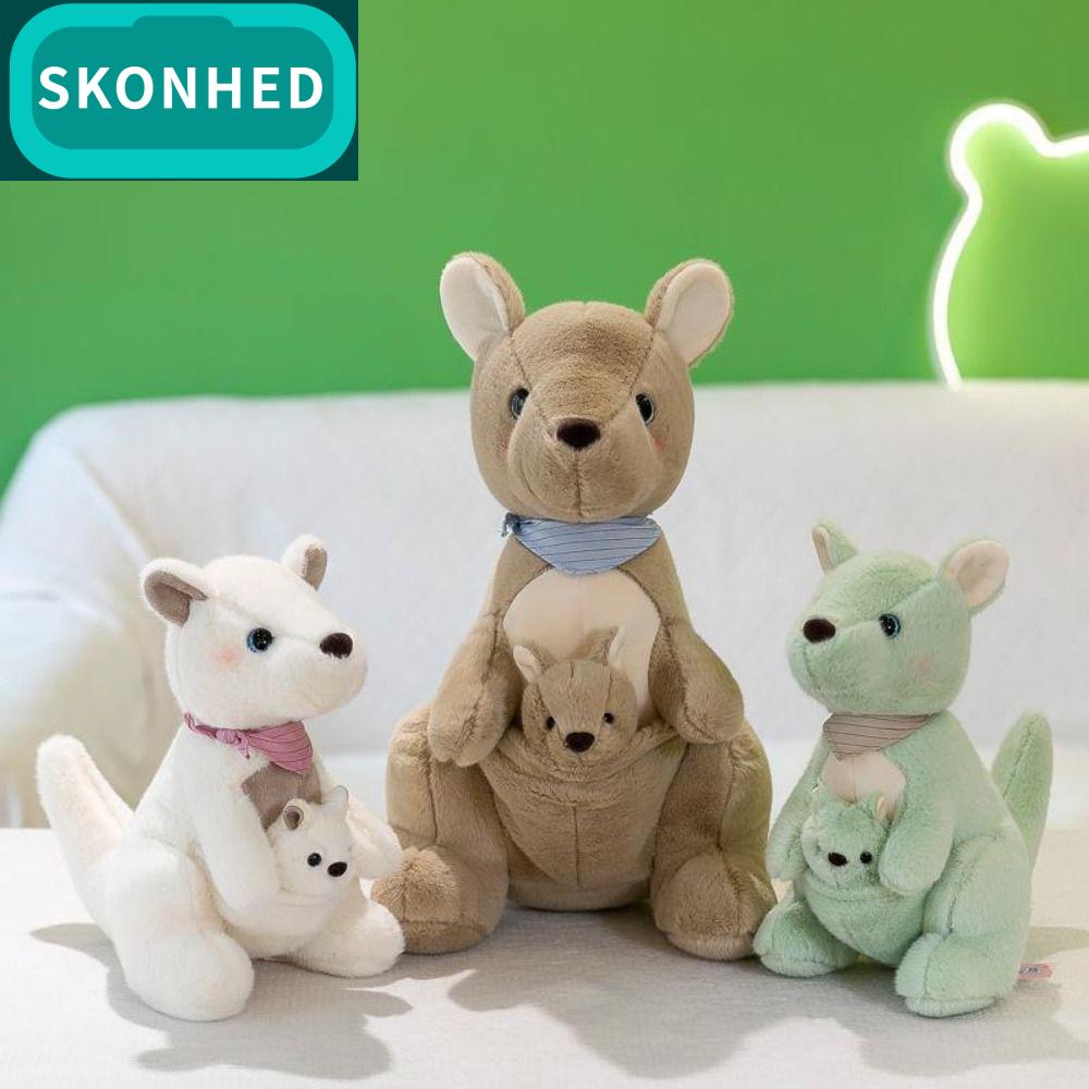 SKONHED ผ้าฝ้ายพีพี ตุ๊กตาแม่และลูกชาย kangaroos ตุ๊กตาผ้าพลัฌ Kangaroo ตุ๊กตาจิงโจ้ออสเตรเลีย น่ารักน่ารักๆ แม่และลูกชาย ของเล่นเด็กยัดไส้จิงโจ้นุ่ม ของขวัญวันเกิดเพื่อน ราคา 470 บาท*ส่งฟรี