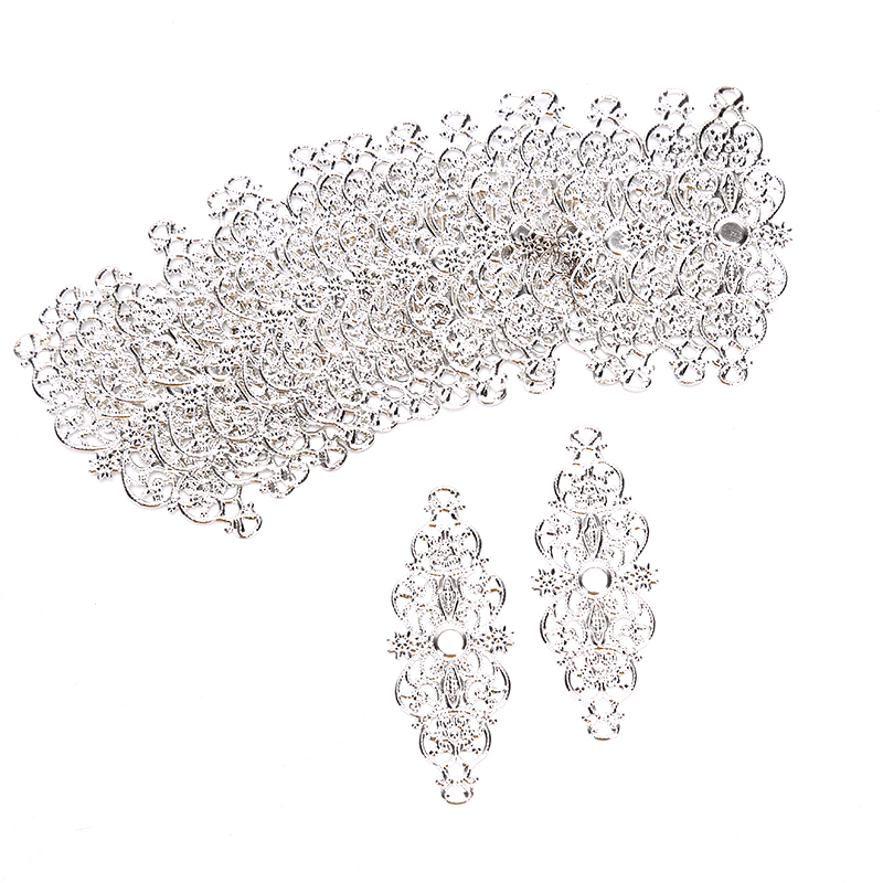 CTRL 20 cái đầu nối hoa Filigree đồ trang trí thủ công tự làm đồ trang sức