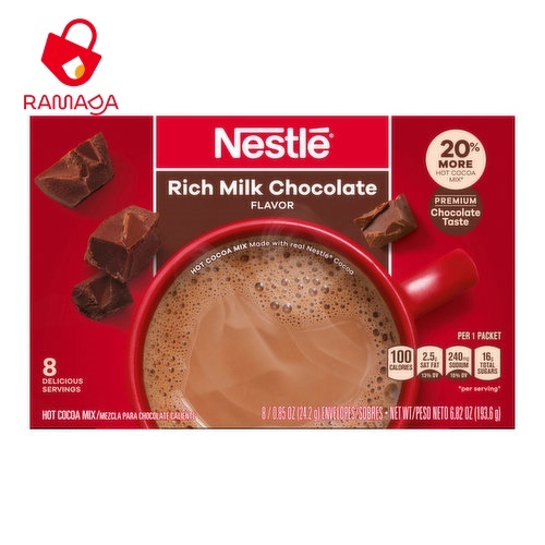 Bột cocoa hòa tan nestle rich milk chocolate 193.6gr