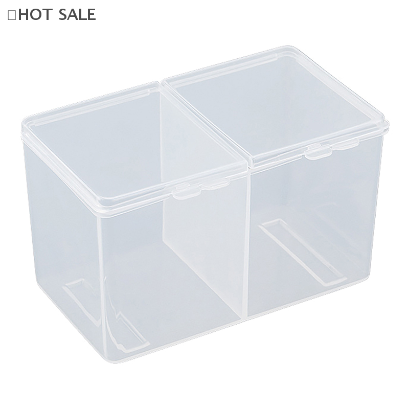 🔥HOT SALE🔥 Nhựa Trong Suốt Bông Tăm Bông Hộp Lưu Trữ Máy Tính Để Bàn Chống Bụi Loại Bỏ Trang Điểm Bông Son Môi Mỹ Phẩm Lưu Trữ Tổ Chức