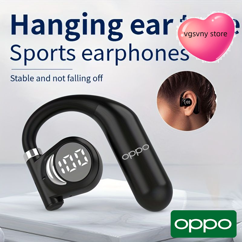🔥 [Sẵn sàng trong kho]+Miễn phí vận chuyển+COD 🔥 2024 Mới OPPO-G27 Tai nghe Bluetooth không dây không thấm nước Hands Free Microphone Thể thao Tai nghe rảnh tay kinh doanh phổ quát