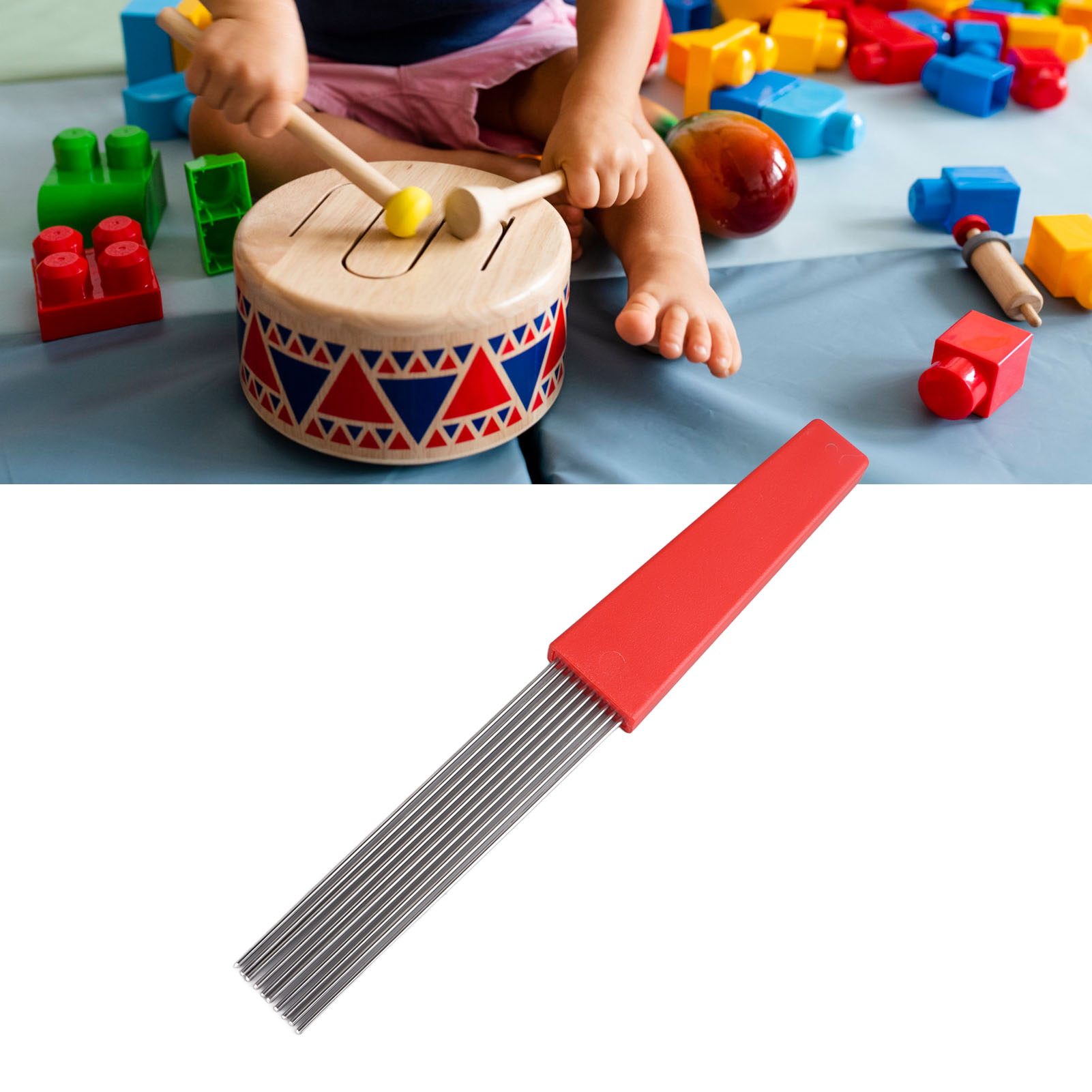 Guiro Brush Scraper Multipurpose Plastic Percussion Instrument Scraper for Party