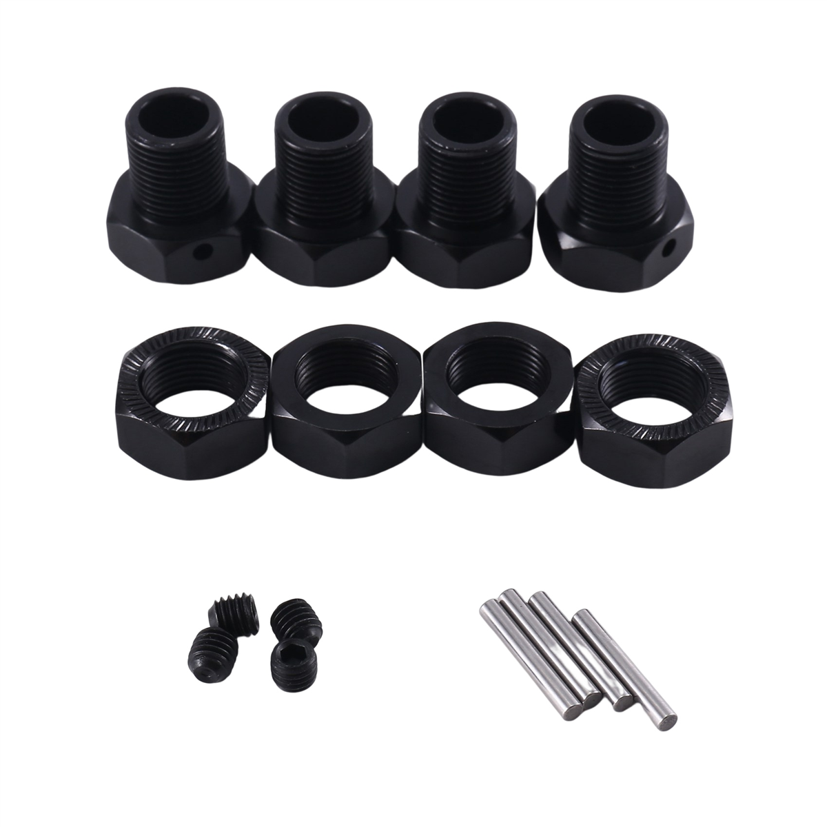 (WXET) 4Pcs Metal Extended Wheel Hex Hub Adapter for 1/10 Arrma Kraton Outcast RC Car Upgrades Parts Accessories