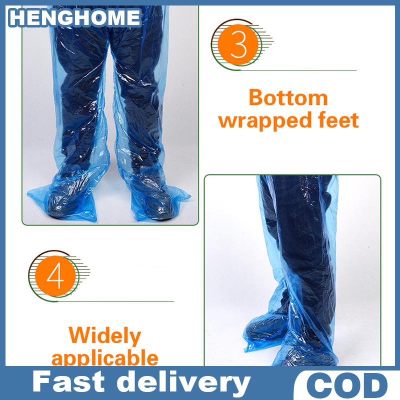 HENGHOME Quần mưa dùng một lần dày gói chân trôi không thấm nước chia Bộ Du Lịch rõ ràng Áo Mưa rainsuit du lịch ngoài trời đi xe đạp