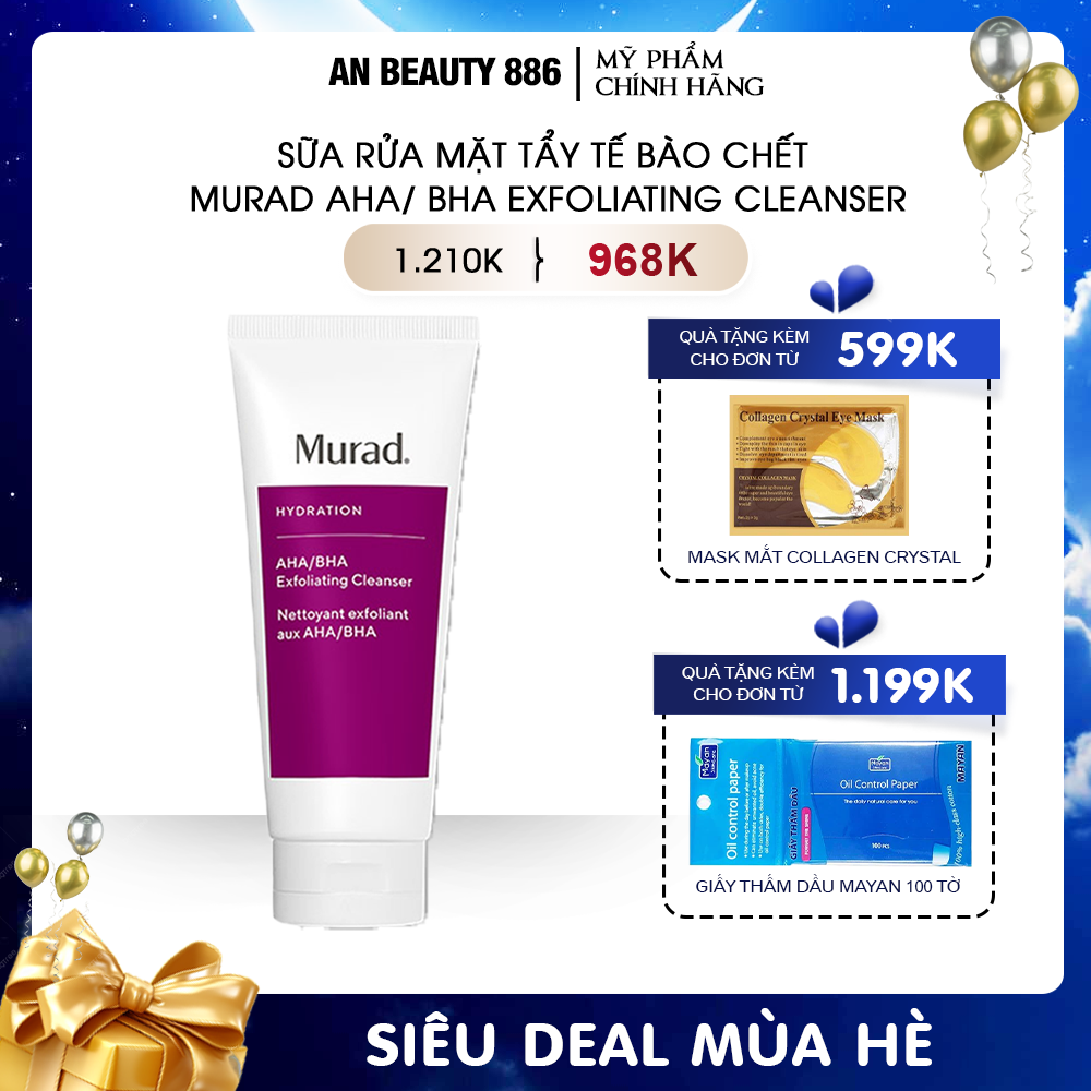 Sữa rửa mặt tẩy tế bào chết Murad AHA/ BHA Exfoliating Cleanser 200ml