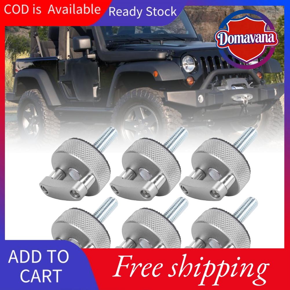 Domavana Fabater Billet Aluminum Hard Top Quick Removal Fastener Thumb Screw Integrated D Ring Compatible with 2007 to 2018 JK JLU and JT 2dr and Unlimited 4dr 6pcs (Silver) Giá 713,000 Đồng*Miễn phí vận chuyển