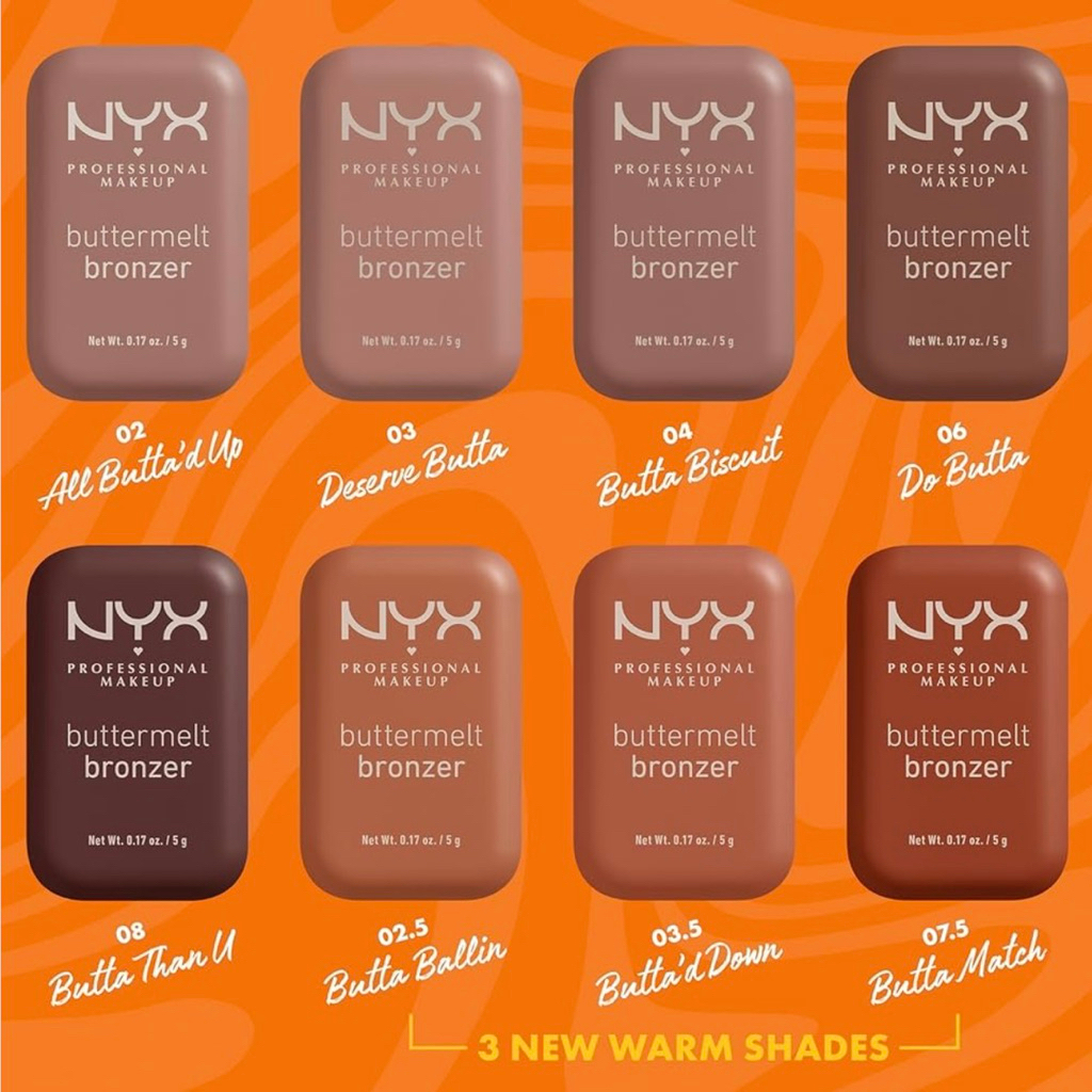 1 HỘP Phấn tạo khối NYX Buttermelt Bronzer 5g - SẢN PHẨM ĐƯỢC YÊU THÍCH TRÊN THỊ TRƯỜNG HIỆN NAY, DÙNG RẤT TỐT LUÔN Ạ, DÙNG RẤT THÍCH, KHÁCH YÊU TRẢI NGHIỆM ỦNG HỘ
