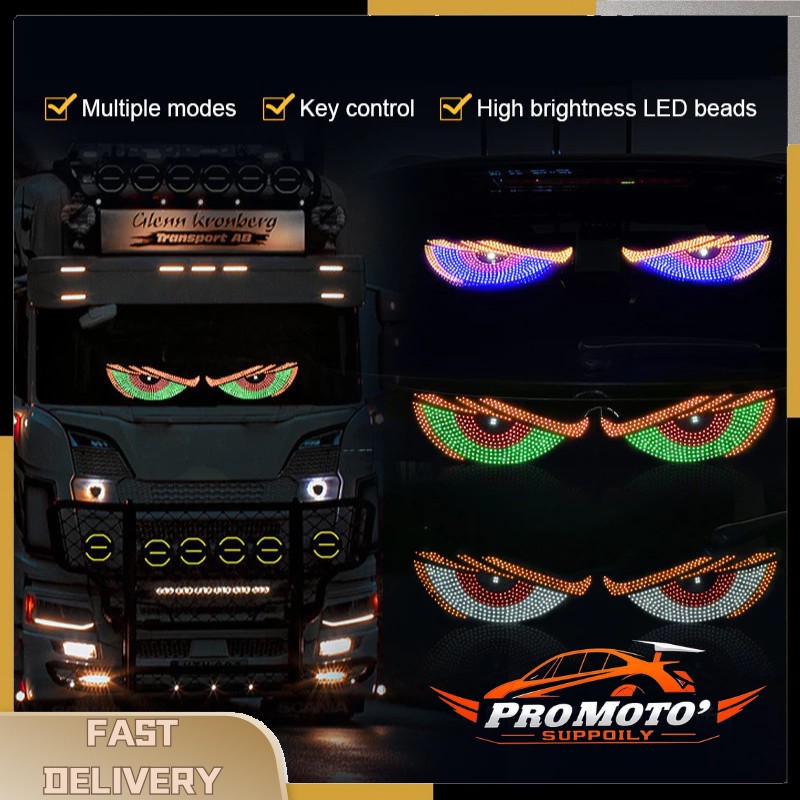 Lampu Devil Eye Merk Multi Mode Layar Tampilan LED Truk Depan Belakang Kaca Depan Mobil Giá 95,000 Đồng*Miễn phí vận chuyển
