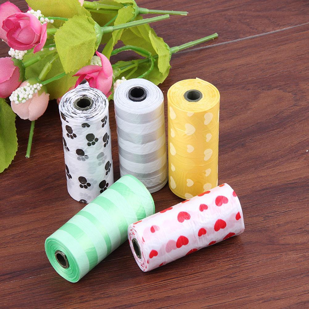Random color printing pet garbage bags, cleaning garbage bags bags, poop picking P2K3