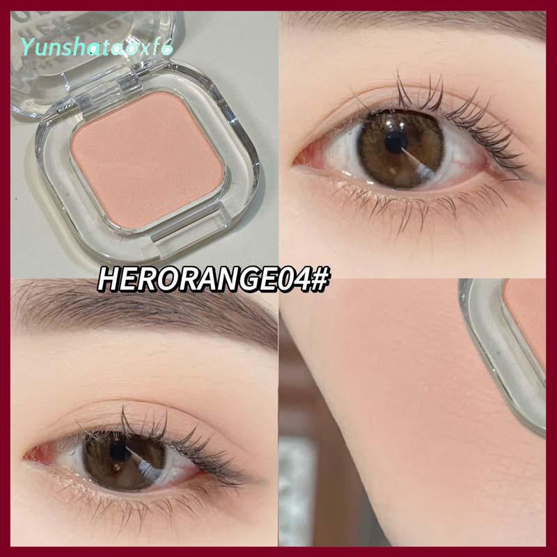 yunshataoxf Herorange đơn sắc Eyeshadow Palette Matte Eye Shadow Smoky ngọc trai long lanh Trái Đất thấp bão hòa Matte Eye Shadow trang điểm - 9