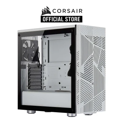 CORSAIR 275R Airflow Tempered Glass Mid-Tower Gaming Case - White