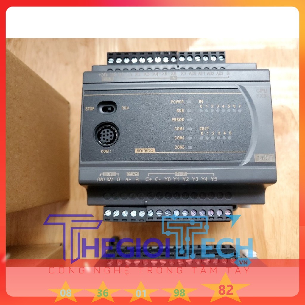 Bộ lập trình PLC LK3U FX3U 14 16 20 24 30 32MT 32MR 48 64 MT MR MRT AD 2DA phát xung 4/8 TRỤC RTC Modbus RTU RS485 ADPRW - FX3U-14MT RS232 DVP