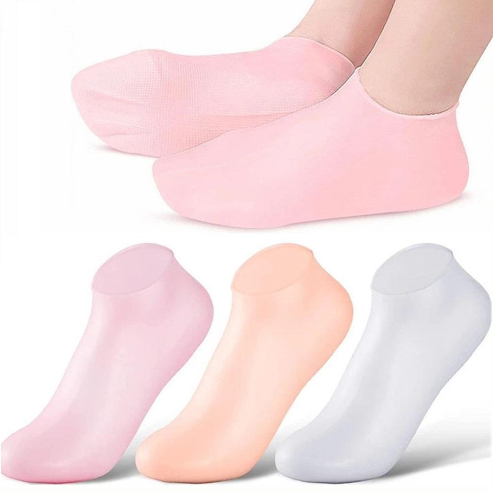1 Pair Silicone Moisturizing Gel Heel Socks Exfoliating And Preventing Dryness Foot Skin Rejuvenation Foot Care Elastic Sock ราคา  4 บาท*ส่งฟรี