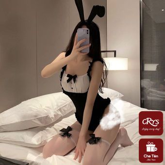 Bộ đồ ngủ kiểu bodysuit liền thân sexy  KHÔNG KÈM TẤT cosplay thỏ bunny siêu quyến rũ