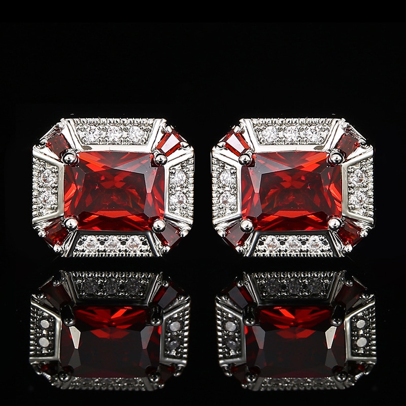 Nam thời trang Áo sơ mi kiểu Pháp Khuy măng sét chất lượng cao cấp Khuy măng sét pha lê cho Mens kinh doanh nút măng sét phù rể đám cưới Đồ trang sức quà tặng