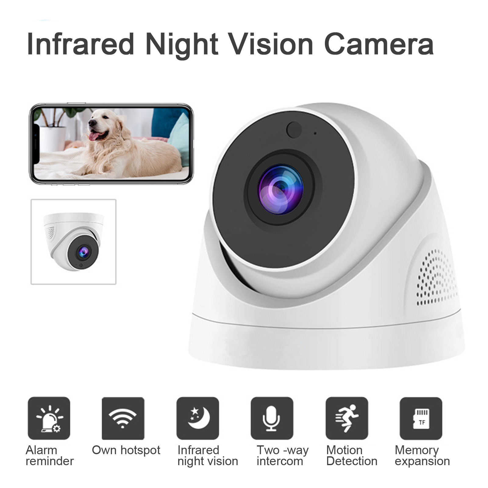 Điều khiển máy ảnh từ xa 1080P HD-Tương Thích Máy Ảnh Nhà Thông Minh Camera Wifi Với nhìn trong đêm theo dõi chuyển động Cho Trong Nhà An Ninh Điều Khiển Từ Xa Camera giám sát Cho Yên Tâm