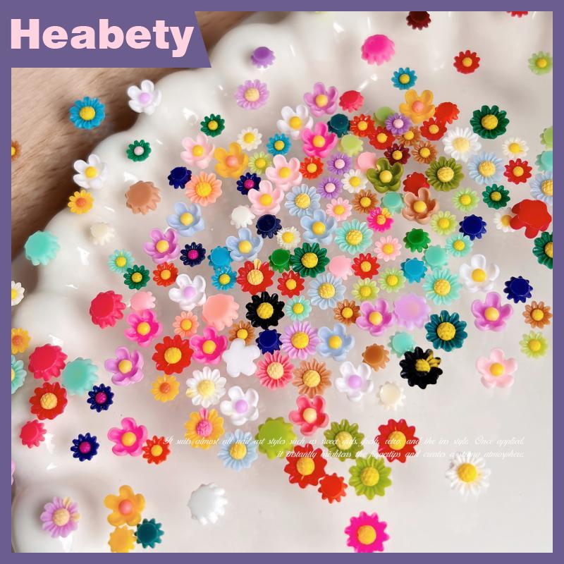 Heabety สติกเกอร์พลอยเทียมลายดอกไม้ทำจากเรซิ่น3D สำหรับตกแต่งเล็บมืออาชีพใช้ในบ้าน ราคา 36 บาท*ส่งฟรี