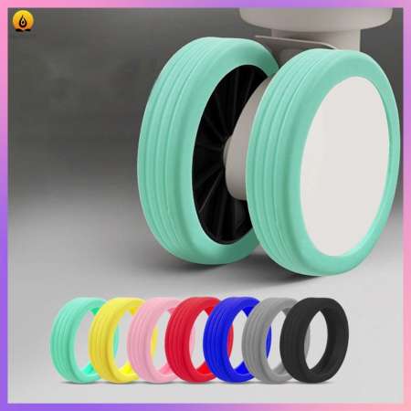 Silicone Luggage Wheels Protector with Universal Noise Guard Cover