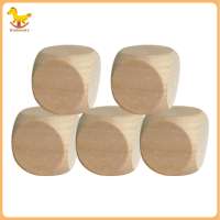 [Nosafhu] Wooden Dice Props Diy Wooden Dice 5pcs Large Wooden Dice Set 2-7cm Rounded Corner Heavy Duty Six-sided Hand Painted Game Cubes for Board Games Party Diy Game Night Props Durable Giant Blocks